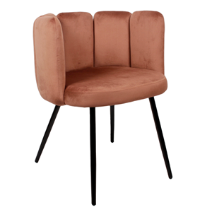 Industrielemeubelshop High five chair velvet - koper