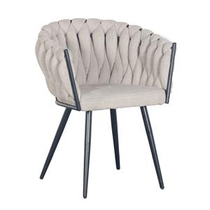 Industrielemeubelshop Wave chair chenille beige