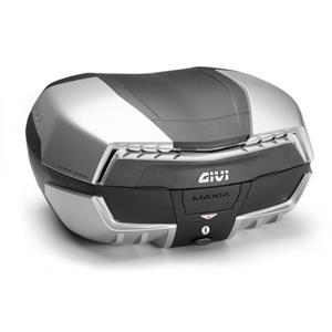 GIVI V58 Maxia 5 topkoffer, Topkoffers en zijkoffers voor de moto, fumé reflectoren, mat grijs afwerking