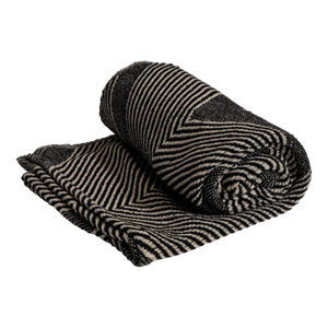 LesliLiving Plaid black / beige, 125x150cm