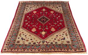 Morgenland Orientteppich Perser - Nomadic - 158 x 105 cm - dunkelrot, rechteckig, 10 mm Höhe, Wohnzimmer, Handgeknüpft, Einzelstück mit Zertifikat