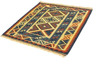 Morgenland Wollteppich Kelim - Oriental quadratisch - 102 x 101 cm - mehrfarbig, quadratisch, 6 mm Höhe, Wohnzimmer, Einzelstück