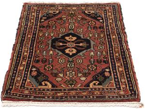 Morgenland Orientteppich Perser - Nomadic - 90 x 62 cm - rost, rechteckig, 10 mm Höhe, Wohnzimmer, Handgeknüpft, Einzelstück mit Zertifikat