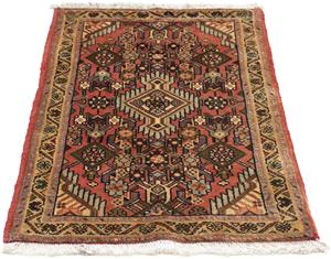 Morgenland Orientteppich Perser - Nomadic - 94 x 60 cm - hellrot, rechteckig, 10 mm Höhe, Wohnzimmer, Handgeknüpft, Einzelstück mit Zertifikat