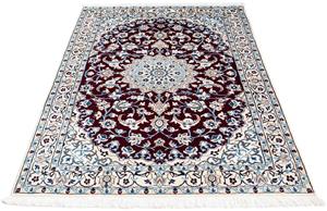 Morgenland Orientteppich Perser - Nain - Royal - 182 x 110 cm - dunkelrot, rechteckig, 10 mm Höhe, Wohnzimmer, Handgeknüpft, Einzelstück mit Zertifikat