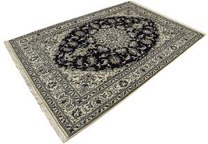 Morgenland Orientteppich Perser - Nain - 238 x 166 cm - dunkelblau, rechteckig, 12 mm Höhe, Wohnzimmer, Handgeknüpft, Einzelstück mit Zertifikat