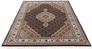 Morgenland Orientteppich Perser - Täbriz - 202 x 138 cm - dunkelblau, rechteckig, 10 mm Höhe, Wohnzimmer, Handgeknüpft, Einzelstück mit Zertifikat