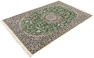 Morgenland Orientteppich Perser - Nain - Royal - 185 x 118 cm - dunkelgrün, rechteckig, 10 mm Höhe, Wohnzimmer, Handgeknüpft, Einzelstück mit Zertifikat