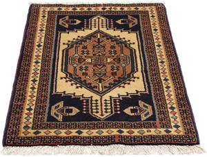 Morgenland Orientteppich Perser - Nomadic - 95 x 65 cm - hellbraun, rechteckig, 10 mm Höhe, Wohnzimmer, Handgeknüpft, Einzelstück mit Zertifikat