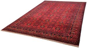 Morgenland Orientteppich Afghan - Kunduz - 287 x 199 cm - dunkelrot, rechteckig, 7 mm Höhe, Wohnzimmer, Handgeknüpft, Einzelstück mit Zertifikat