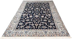 Morgenland Orientteppich Perser - Nain - Royal - 231 x 155 cm - dunkelblau, rechteckig, 10 mm Höhe, Wohnzimmer, Handgeknüpft, Einzelstück mit Zertifikat