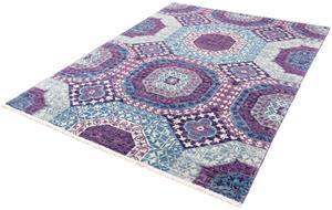 Morgenland Designteppich Designer - 210 x 156 cm - mehrfarbig, rechteckig, 8 mm Höhe, Wohnzimmer, Handgeknüpft, Einzelstück mit Zertifikat