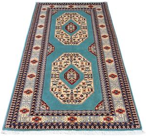 Morgenland Orientteppich Perser - Täbriz - Royal - 180 x 76 cm - blau, rechteckig, 7 mm Höhe, Wohnzimmer, Handgeknüpft, Einzelstück mit Zertifikat