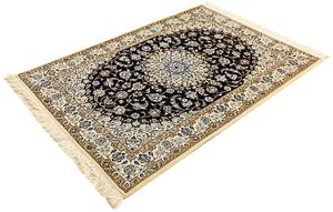Morgenland Orientteppich Perser - Nain - Premium - 155 x 108 cm - dunkelblau, rechteckig, 6 mm Höhe, Wohnzimmer, Handgeknüpft, Einzelstück mit Zertifikat