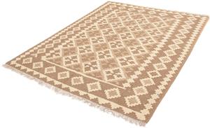 Morgenland Wollteppich Kelim - Oriental - 188 x 148 cm - hellbraun, rechteckig, 6 mm Höhe, Wohnzimmer, Einzelstück