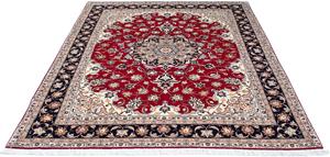 Morgenland Orientteppich Perser - Täbriz - Royal - 202 x 152 cm - rot, rechteckig, 7 mm Höhe, Wohnzimmer, Handgeknüpft, Einzelstück mit Zertifikat