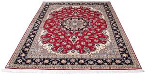 Morgenland Orientteppich Perser - Täbriz - 207 x 150 cm - rot, rechteckig, 10 mm Höhe, Wohnzimmer, Handgeknüpft, Einzelstück mit Zertifikat