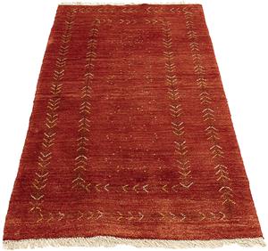 Morgenland Wollteppich Gabbeh - Perser - 137 x 75 cm - dunkelrot, rechteckig, 18 mm Höhe, Wohnzimmer, Handgeknüpft, Einzelstück mit Zertifikat