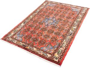 Morgenland Orientteppich Perser - Nomadic - 150 x 102 cm - rot, rechteckig, 10 mm Höhe, Wohnzimmer, Handgeknüpft, Einzelstück mit Zertifikat