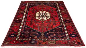 Morgenland Orientteppich Perser - Nomadic - 194 x 132 cm - dunkelrot, rechteckig, 10 mm Höhe, Wohnzimmer, Handgeknüpft, Einzelstück mit Zertifikat