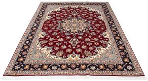 Morgenland Orientteppich Perser - Täbriz - Royal - 207 x 153 cm - dunkelrot, rechteckig, 7 mm Höhe, Wohnzimmer, Handgeknüpft, Einzelstück mit Zertifikat