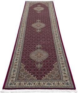 Morgenland Orientteppich Perser - Täbriz - 344 x 80 cm - dunkelrot, rechteckig, 10 mm Höhe, Wohnzimmer, Handgeknüpft, Einzelstück mit Zertifikat