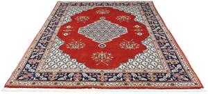 Morgenland Orientteppich Perser - Ghom - 243 x 179 cm - dunkelrot, rechteckig, 10 mm Höhe, Wohnzimmer, Handgeknüpft, Einzelstück mit Zertifikat