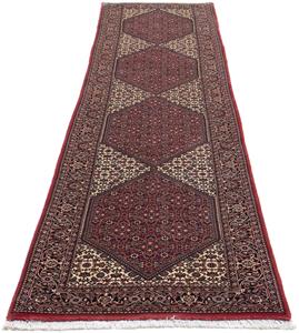 Morgenland Orientteppich Perser - Bidjar - 346 x 82 cm - dunkelrot, rechteckig, 15 mm Höhe, Wohnzimmer, Handgeknüpft, Einzelstück mit Zertifikat