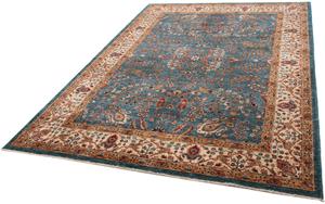 Morgenland Orientteppich Ziegler - 238 x 173 cm - dunkelblau, rechteckig, 6 mm Höhe, Wohnzimmer, Handgeknüpft, Einzelstück mit Zertifikat