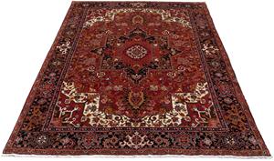 Morgenland Orientteppich Perser - Nomadic - 377 x 290 cm - rost, rechteckig, 10 mm Höhe, Wohnzimmer, Handgeknüpft, Einzelstück mit Zertifikat