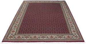 Morgenland Orientteppich Perser - Täbriz - 202 x 151 cm - dunkelrot, rechteckig, 10 mm Höhe, Wohnzimmer, Handgeknüpft, Einzelstück mit Zertifikat