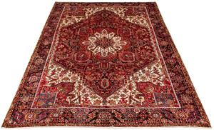 Morgenland Orientteppich Perser - Nomadic - 388 x 300 cm - dunkelrot, rechteckig, 10 mm Höhe, Wohnzimmer, Handgeknüpft, Einzelstück mit Zertifikat