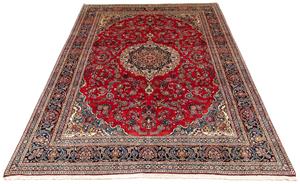 Morgenland Orientteppich Perser - Nomadic - 379 x 264 cm - rot, rechteckig, 10 mm Höhe, Wohnzimmer, Handgeknüpft, Einzelstück mit Zertifikat