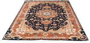Morgenland Orientteppich Perser - Täbriz - Royal - 200 x 155 cm - dunkelblau, rechteckig, 7 mm Höhe, Wohnzimmer, Handgeknüpft, Einzelstück mit Zertifikat
