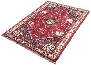 Morgenland Orientteppich Perser - Nomadic - 147 x 106 cm - rot, rechteckig, 10 mm Höhe, Wohnzimmer, Handgeknüpft, Einzelstück mit Zertifikat