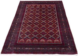 Morgenland Orientteppich Belutsch - 165 x 95 cm - dunkelrot, rechteckig, 8 mm Höhe, Wohnzimmer, Handgeknüpft, Einzelstück mit Zertifikat