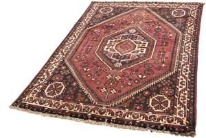 Morgenland Orientteppich Perser - Nomadic - 164 x 118 cm - dunkelrot, rechteckig, 10 mm Höhe, Wohnzimmer, Handgeknüpft, Einzelstück mit Zertifikat