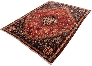 Morgenland Orientteppich Perser - Nomadic - 185 x 138 cm - dunkelrot, rechteckig, 10 mm Höhe, Wohnzimmer, Handgeknüpft, Einzelstück mit Zertifikat