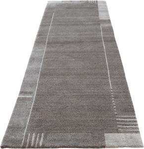 Morgenland Wollteppich Nepal - 300 x 80 cm - grau, rechteckig, 18 mm Höhe, Wohnzimmer, Handgeknüpft, Einzelstück mit Zertifikat