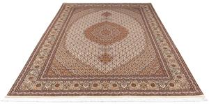 Morgenland Orientteppich Perser - Täbriz - 250 x 168 cm - hellbraun, rechteckig, 10 mm Höhe, Wohnzimmer, Handgeknüpft, Einzelstück mit Zertifikat