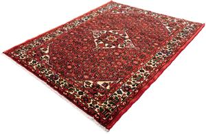 Morgenland Orientteppich Perser - Nomadic - 195 x 150 cm - dunkelrot, rechteckig, 10 mm Höhe, Wohnzimmer, Handgeknüpft, Einzelstück mit Zertifikat
