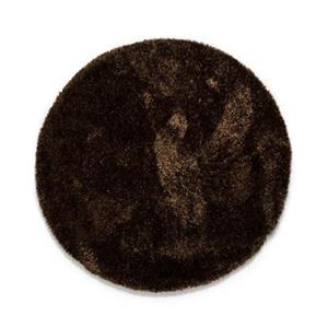 Tapeso Rond hoogpolig vloerkleed velours Posh - bruin - 80 cm rond -