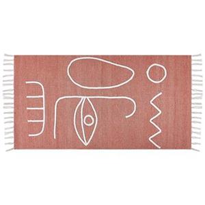 Beliani YAVU Vloerkleed Rood 80x150