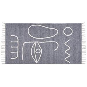 Beliani YAVU Vloerkleed Grijs 80x150