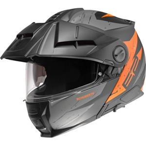 E2 Explorer, Systeemhelm, Mat zwart Oranje