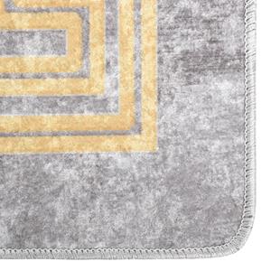 vidaXL Vloerkleed wasbaar anti-slip 80x300 cm grijs