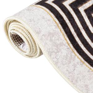 vidaXL Vloerkleed wasbaar anti-slip 160x230 cm lichtbeige