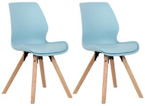 CLP 2er Set Stuhl Luna Kunststoff Blau