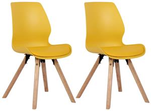 CLP 2er Set Stuhl Luna Kunststoff Gelb