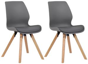 CLP 2er Set Stuhl Luna Kunststoff Grau